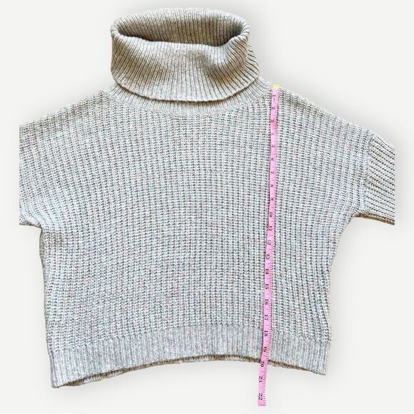 Express Turtleneck Cowlneck Multicolor Knit Relaxed Boxy Fit Sweater. XS. - Picture 7 of 9